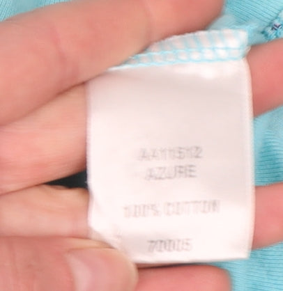 Womens UK Size 10 Cotton Traders Blue Basic Blouse