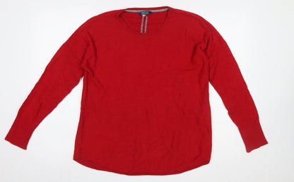 Womens UK Size 12 Joules Red Pullover Jumper