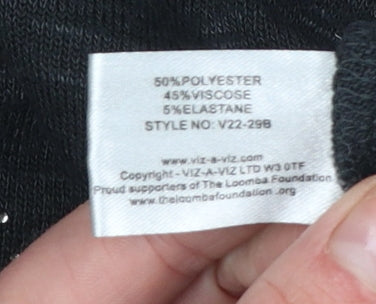 Womens UK Size 10/12 Viz a Viz Black Pullover Jumper