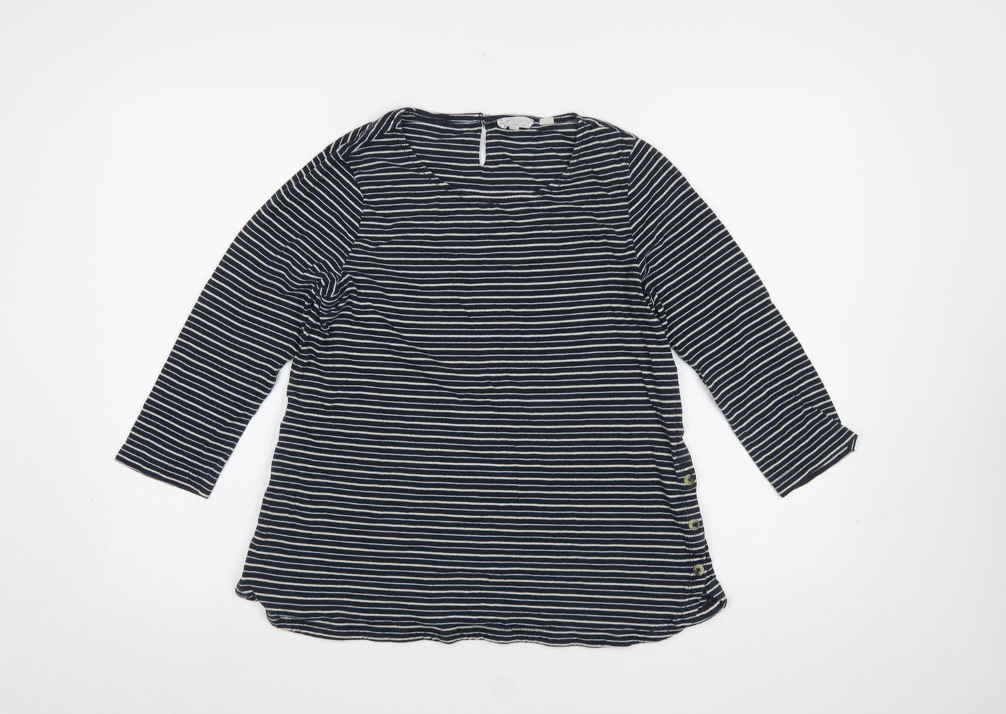 Womens UK Size 10 FatFace Blue Jersey T-Shirt