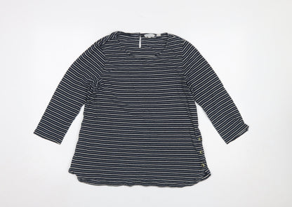 Womens UK Size 10 FatFace Blue Jersey T-Shirt