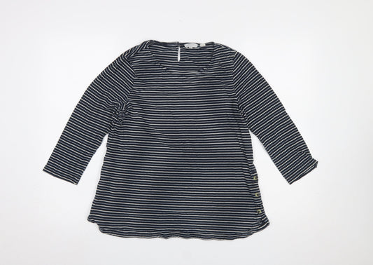 Womens UK Size 10 FatFace Blue Jersey T-Shirt