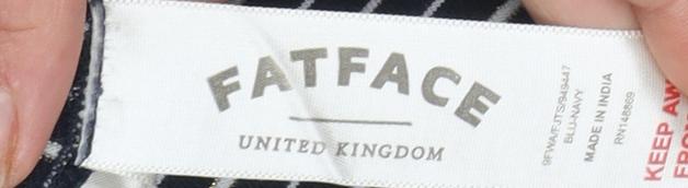 Womens UK Size 10 FatFace Blue Jersey T-Shirt
