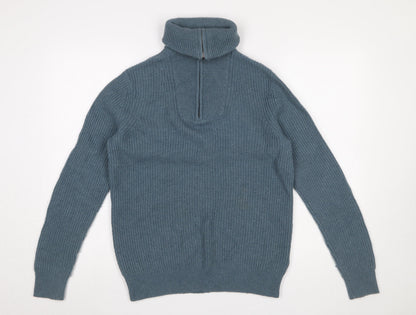 Mens UK Size M Savile Row Company Blue Pullover Jumper