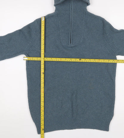 Mens UK Size M Savile Row Company Blue Pullover Jumper
