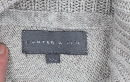 Mens UK Size 2XL Carter & Rise Beige Pullover Jumper