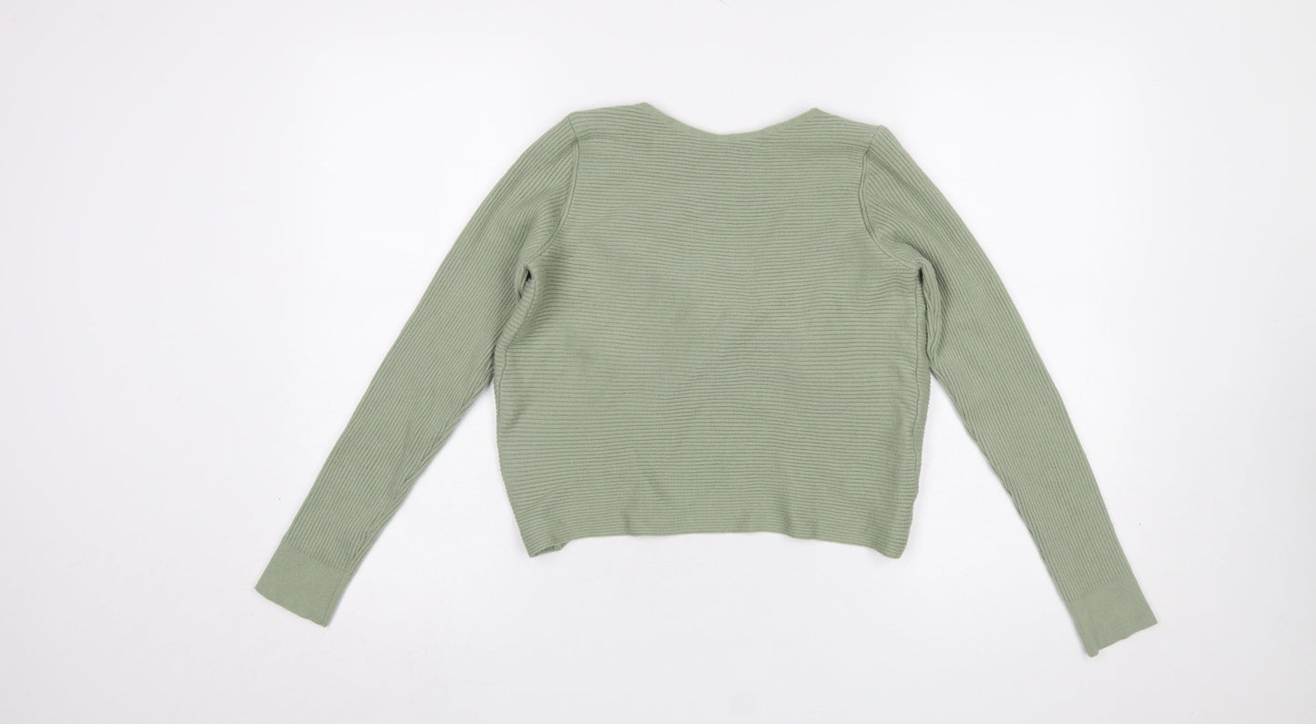 Womens UK Size 12 MNG Green Cardigan Jumper
