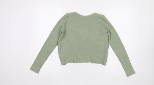 Womens UK Size 12 MNG Green Cardigan Jumper