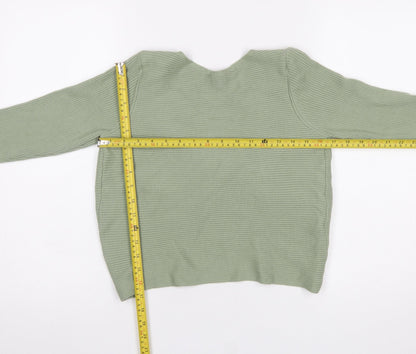 Womens UK Size 12 MNG Green Cardigan Jumper