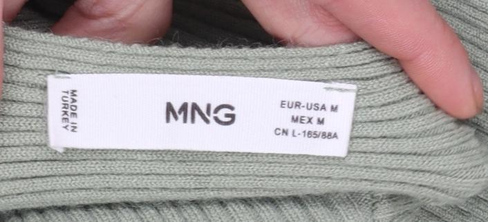Womens UK Size 12 MNG Green Cardigan Jumper