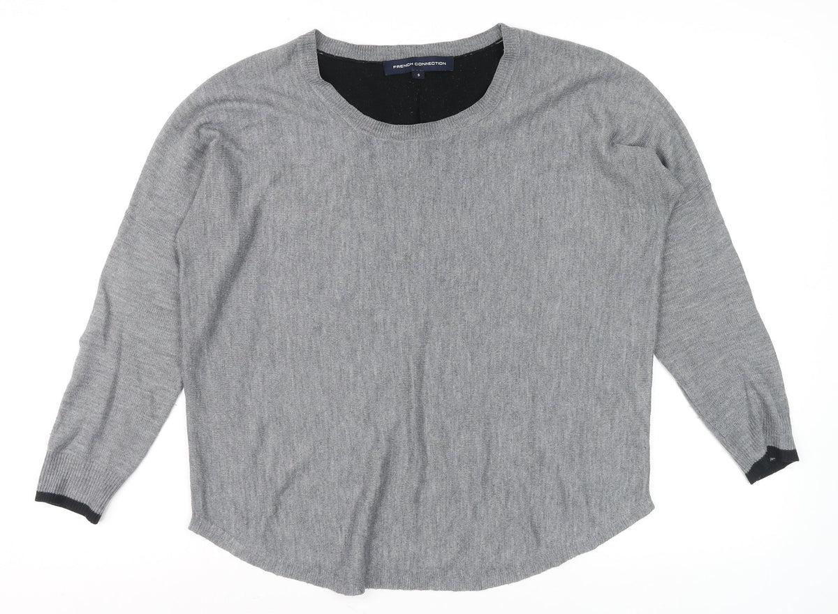 Womens UK Size S French Connection Grey Pullover Jumper