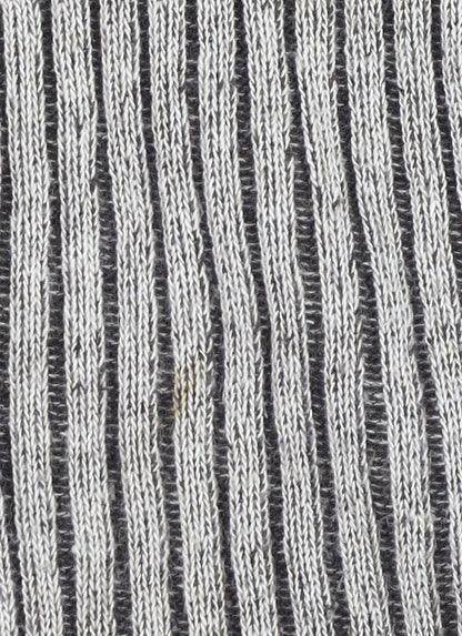ASOS DESIGN Women's Grey Chunky-Knit Striped Cardigan Size M