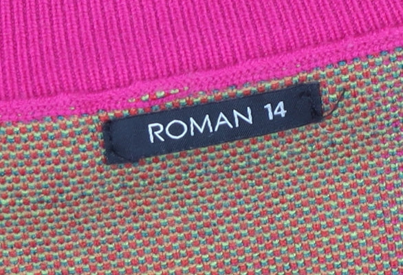 Womens UK Size 14 Roman Pink Pullover Jumper