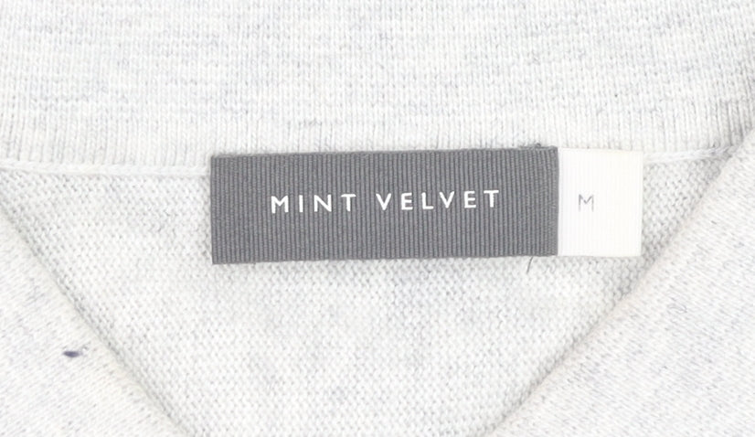 Mens UK Size M Mint Velvet Grey Full Zip Jumper
