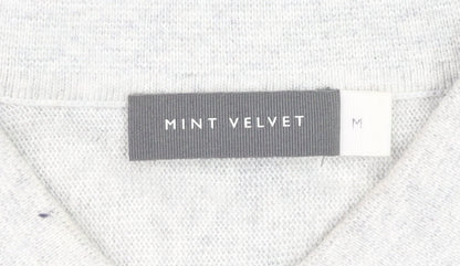 Mens UK Size M Mint Velvet Grey Full Zip Jumper