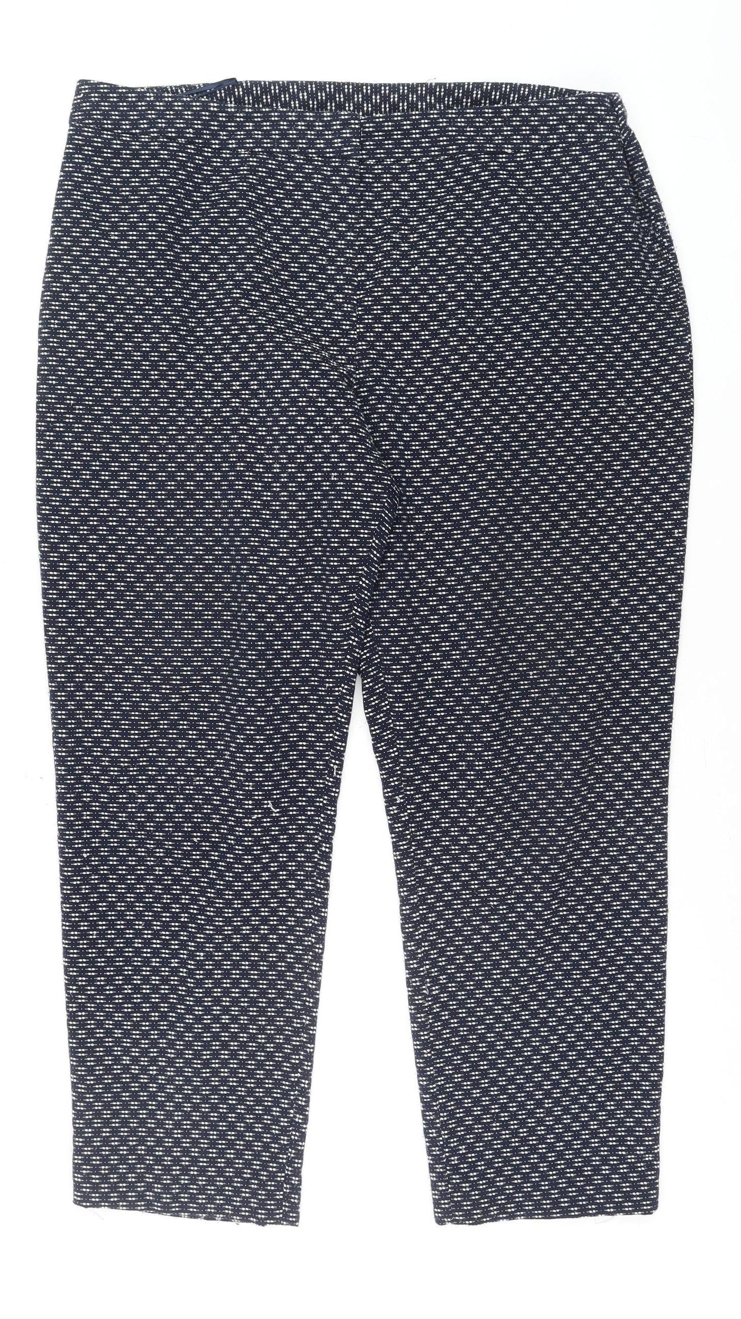 Womens UK Size 16 TU Regular Fit Casual Workwear Blue Trousers