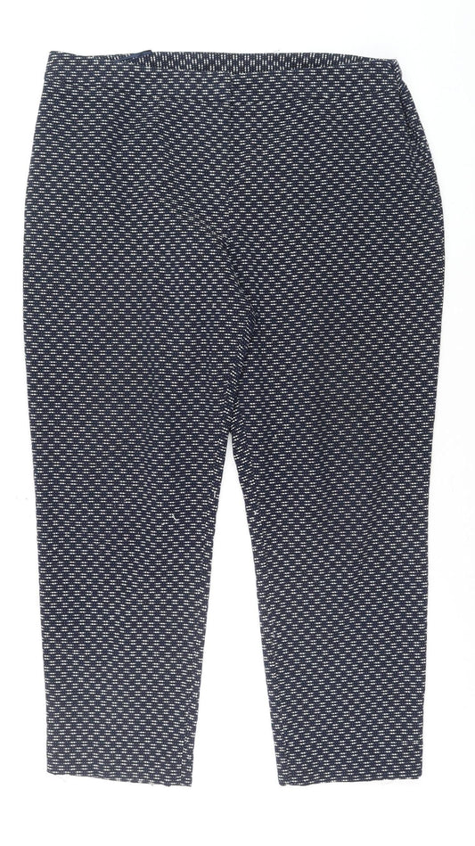 Womens UK Size 16 TU Regular Fit Casual Workwear Blue Trousers