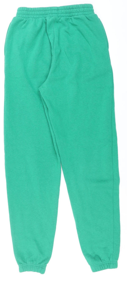 Womens UK Size 10 New Look Regular Fit Sweatpants Green Trousers