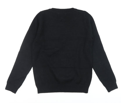 Womens UK Size 10 Red Herring Black Pullover Jumper