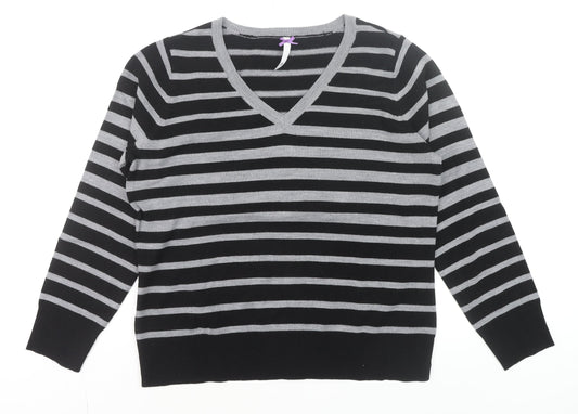 Womens UK Size 16 BHS Black Pullover Jumper