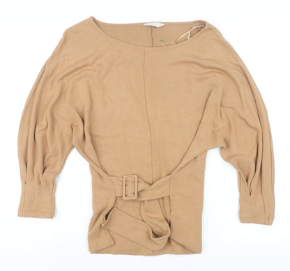 Womens UK Size 12 TU Beige Tunic Blouse