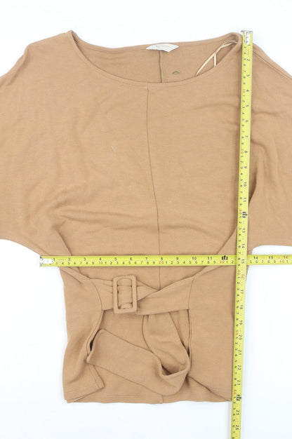 Womens UK Size 12 TU Beige Tunic Blouse