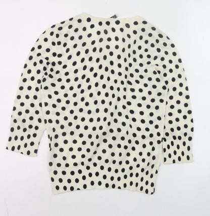 Womens UK Size S Oasis Ivory Cardigan Jumper