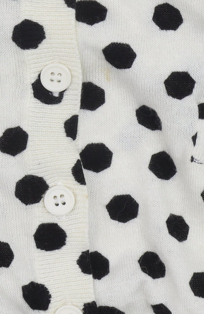 Womens UK Size S Oasis Ivory Cardigan Jumper