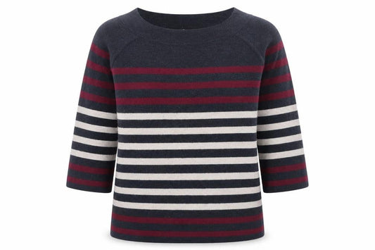 Thought Womens Multicoloured Striped Cotton Wool Jumper Size 10