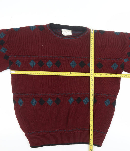 Mens UK Size M Casuals Red Pullover Jumper