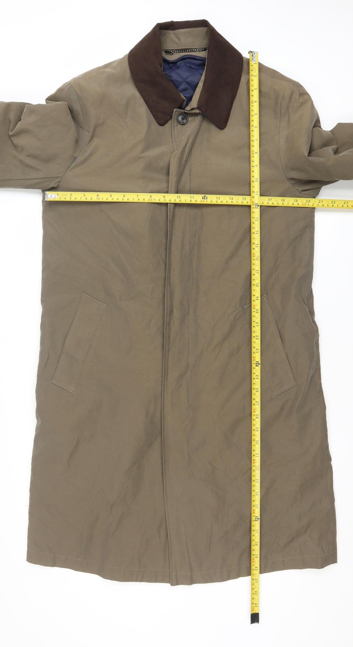 Mens UK Size 40 Austin Reed Brown Trench Coat