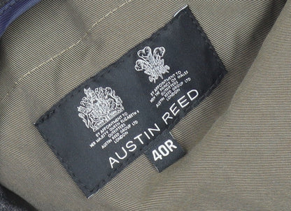 Mens UK Size 40 Austin Reed Brown Trench Coat