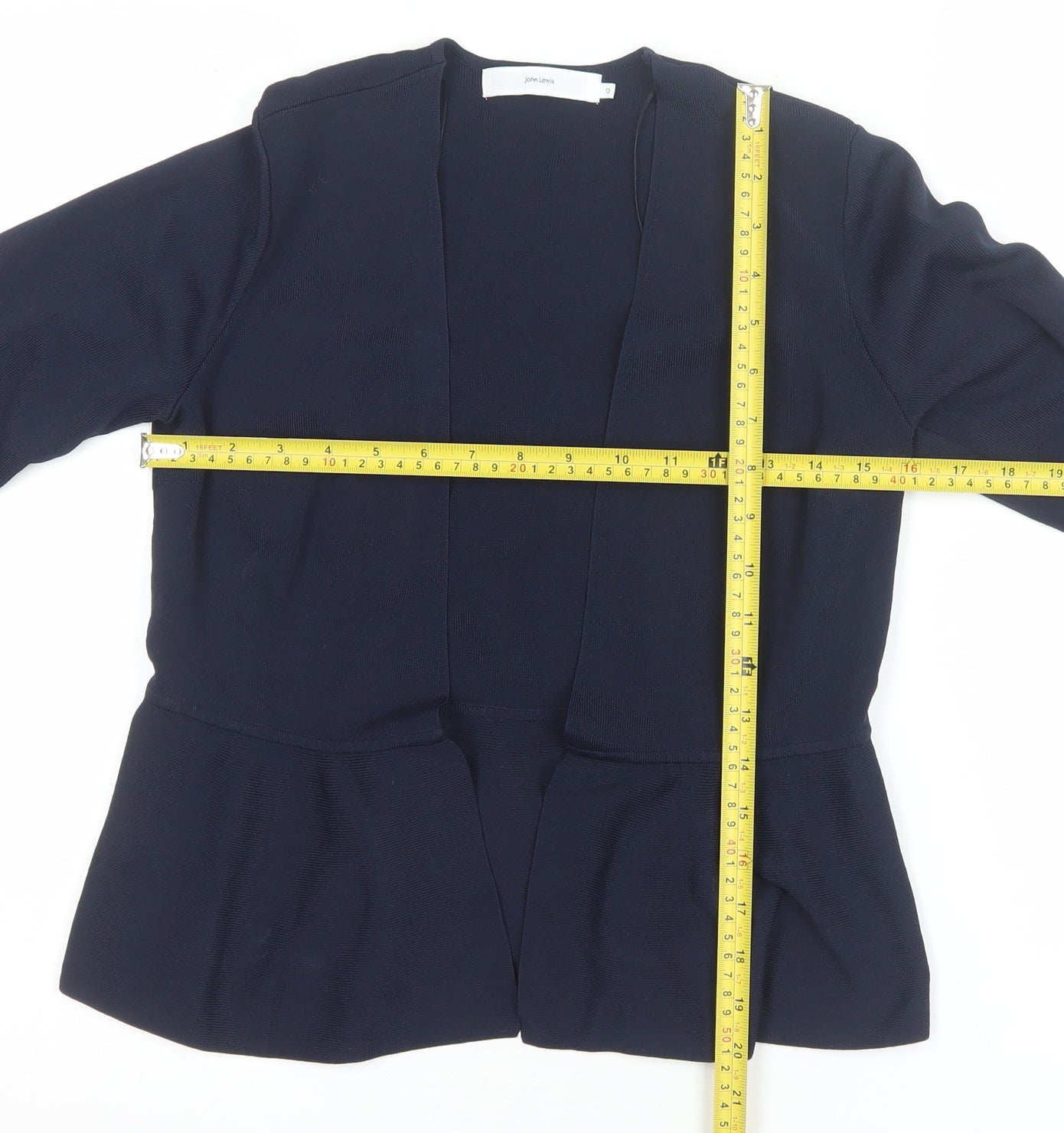 Womens UK Size 12 John Lewis Blue Cardigan Jumper