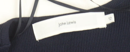 Womens UK Size 12 John Lewis Blue Cardigan Jumper