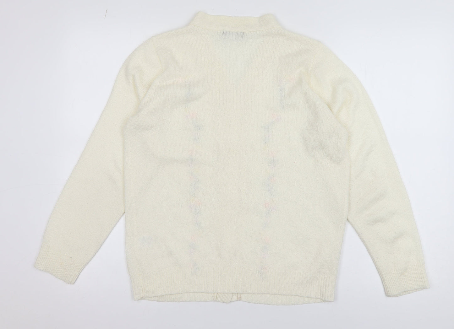 Womens UK Size S BM Ivory Cardigan Jumper