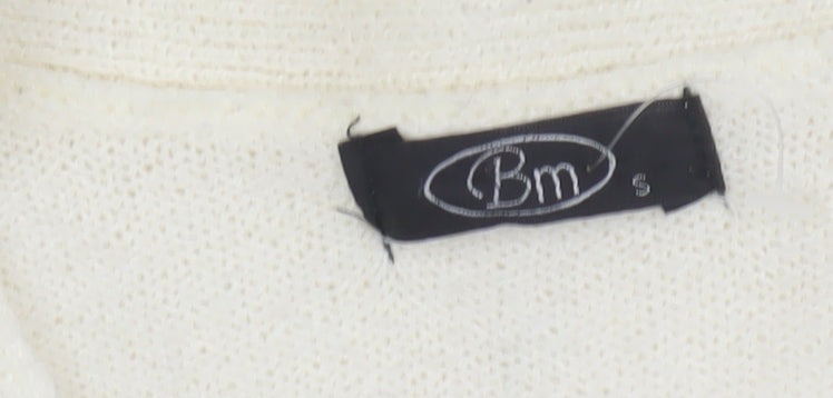 Womens UK Size S BM Ivory Cardigan Jumper