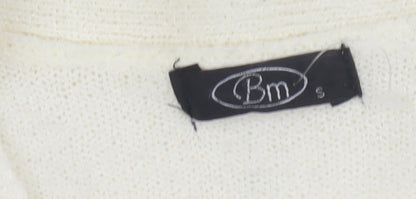 Womens UK Size S BM Ivory Cardigan Jumper