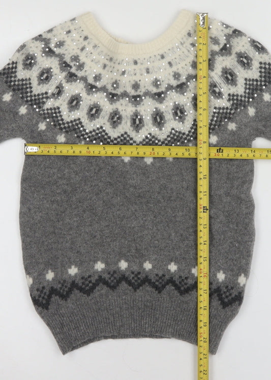 Womens UK Size 6 Jack Wills Grey Pullover Jumper