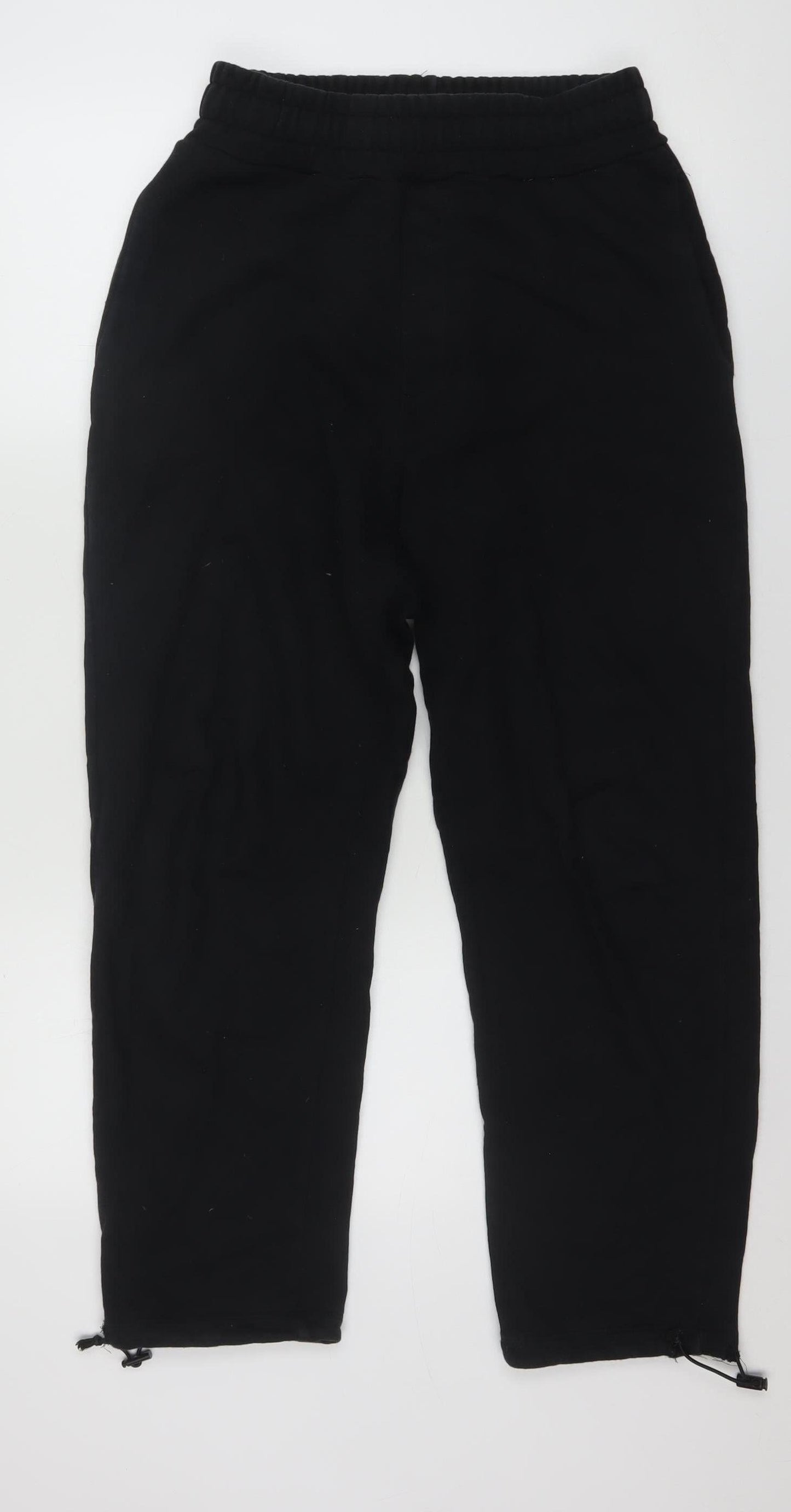Zara Men Black Wide-Leg Joggers Size S Comfortable Fit Cotton
