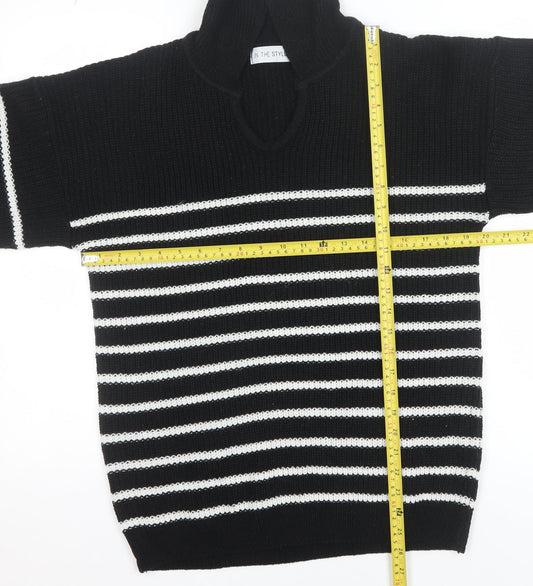 Womens UK Size 10/12 In the Style Black Pullover Jumper