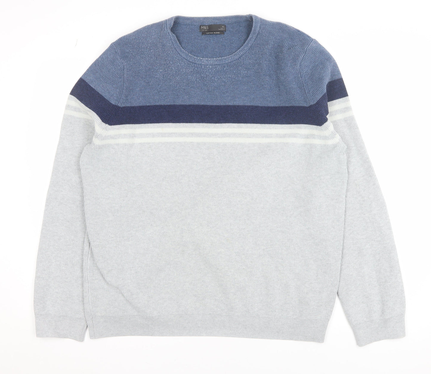 Mens UK Size XL Marks and Spencer Grey Pullover Jumper