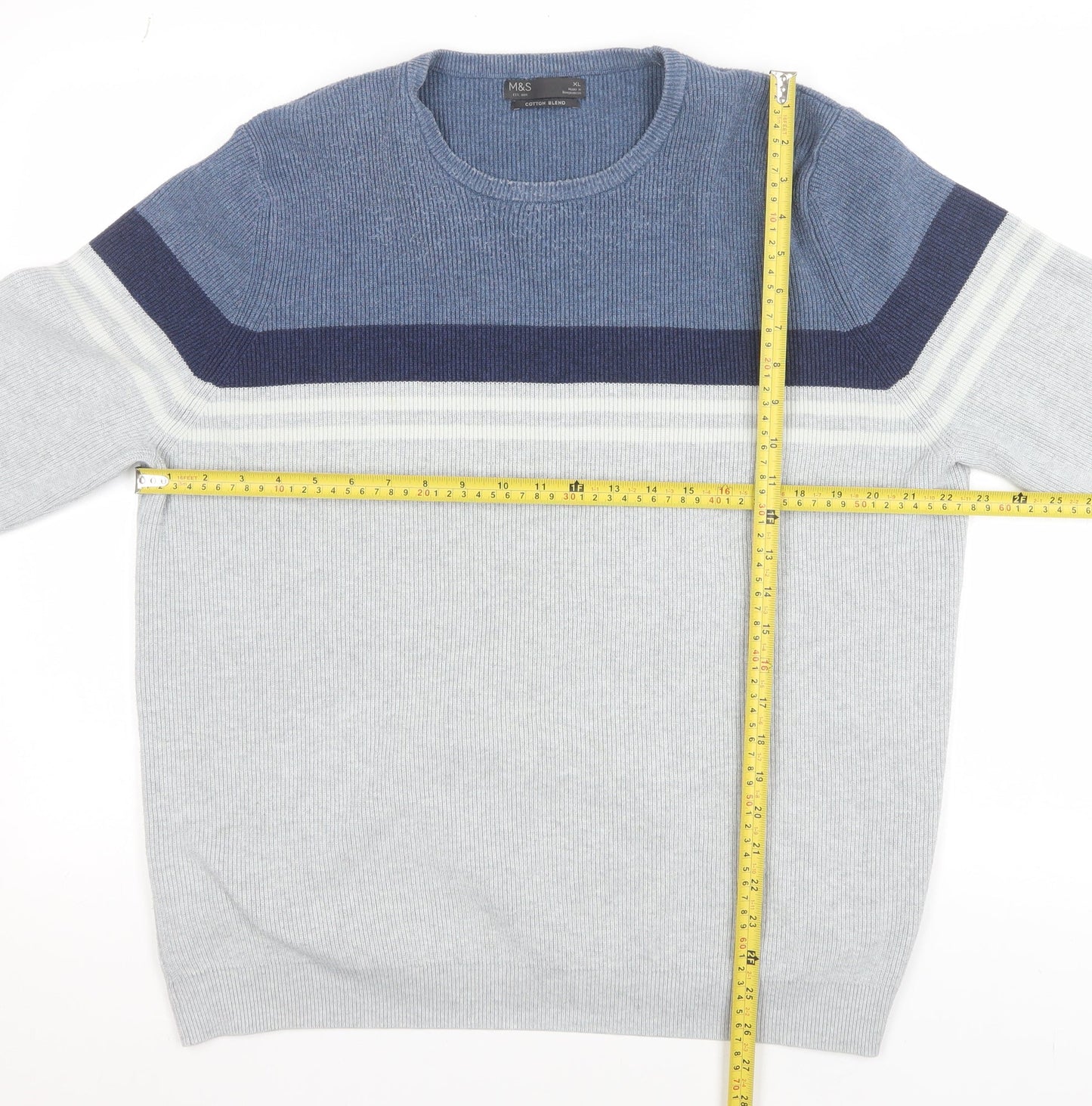 Mens UK Size XL Marks and Spencer Grey Pullover Jumper
