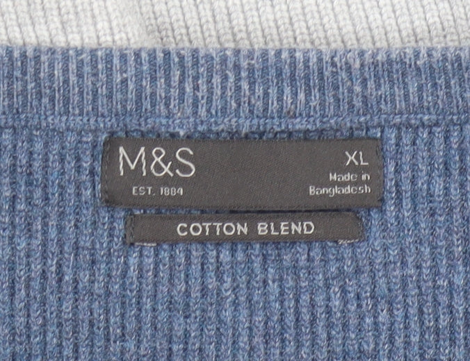 Mens UK Size XL Marks and Spencer Grey Pullover Jumper