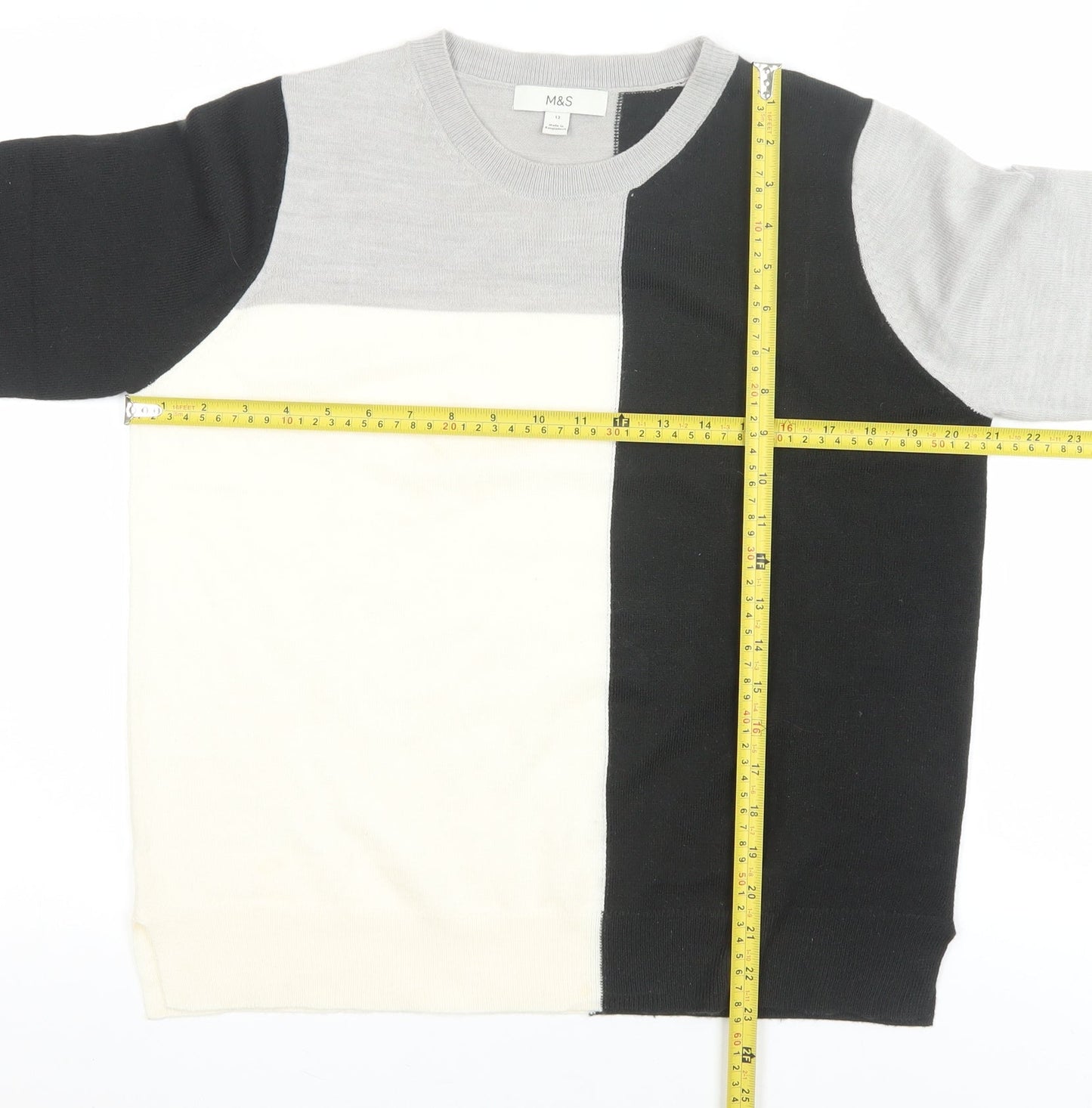 Womens UK Size 12 Marks and Spencer Black Pullover Jumper