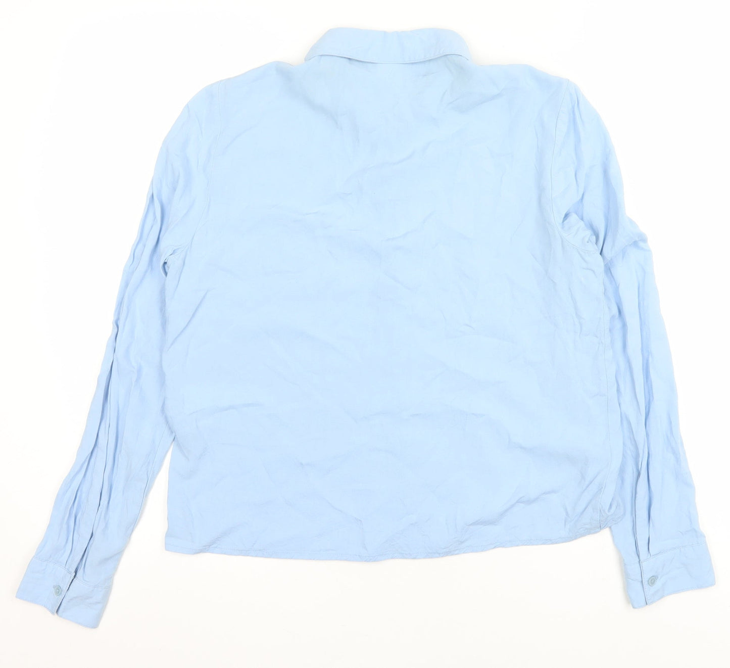 Womens UK Size 10 Jacqueline de Yong Blue Basic Button-Up