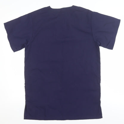 Womens UK Size XS Simon Jersey Blue Basic T-Shirt