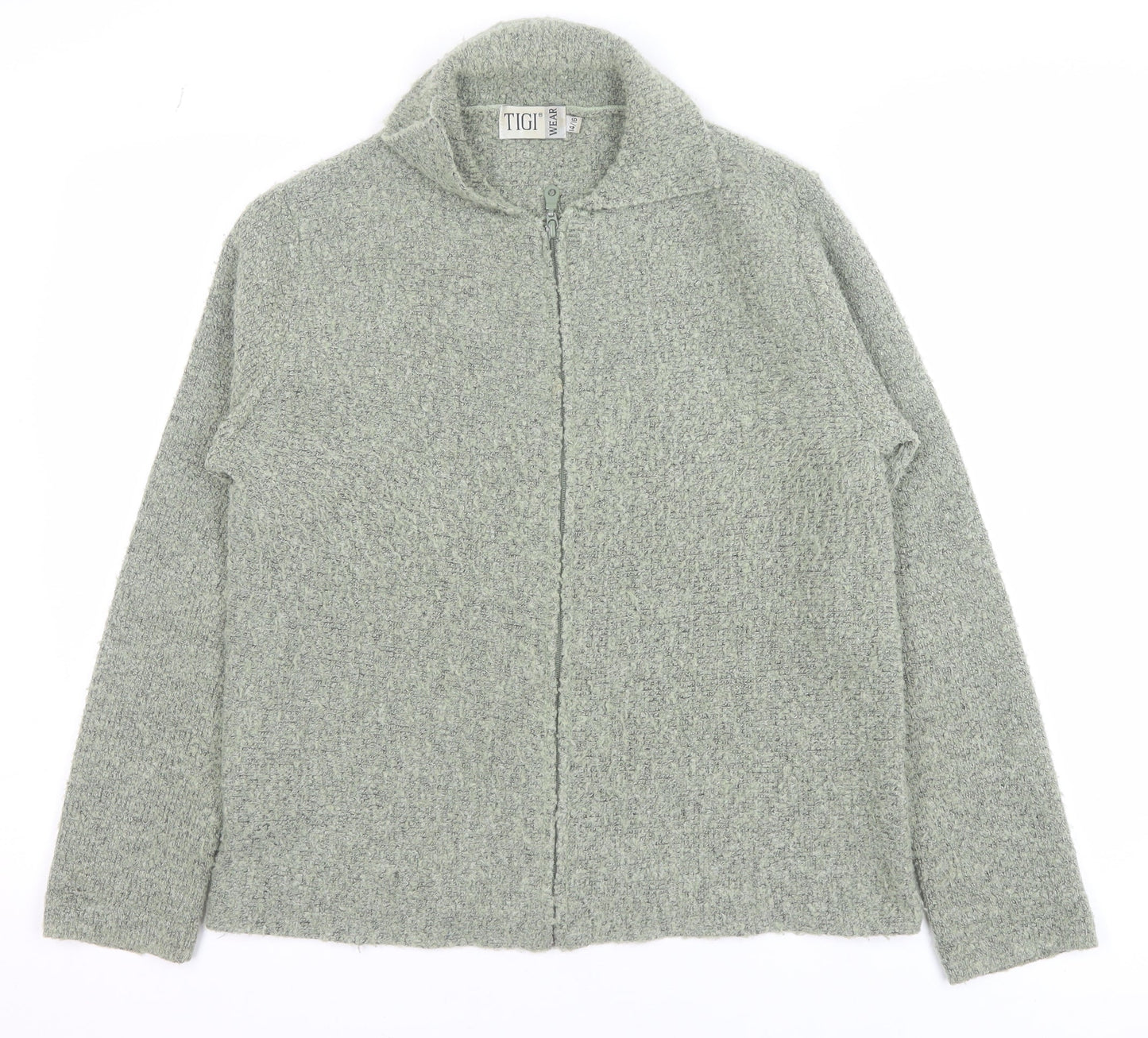 Womens UK Size 14 TIGI Wear Grey Full Zip Jumper