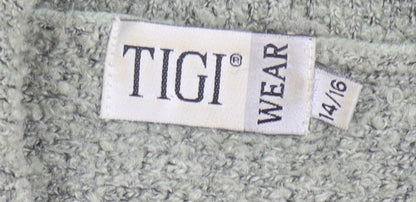 Womens UK Size 14 TIGI Wear Grey Full Zip Jumper
