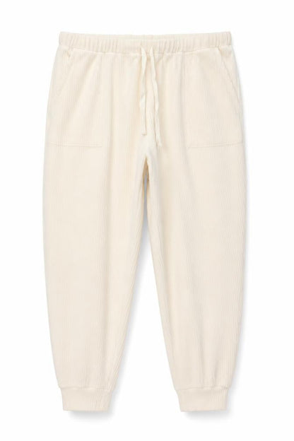 C&A Womens Beige Velour Lounge Pants XL Comfortable Trousers