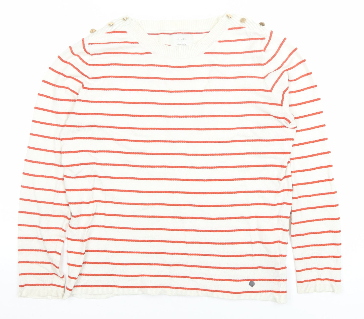 Womens UK Size M Nümph Ivory Pullover Jumper